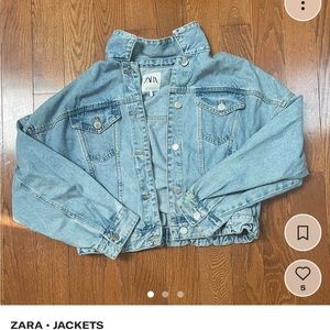 Zara cropped denim jacket